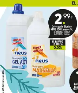 Family Cash NEUS Detergente Líquido oferta