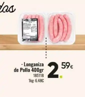 Family Cash Longaniza de Pollo oferta