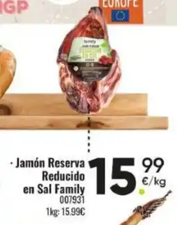 Family Cash Jamón Reserva Reducido en Sal Family oferta