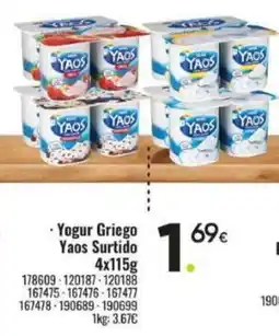 Family Cash Yogur Griego Yaos Surtido oferta