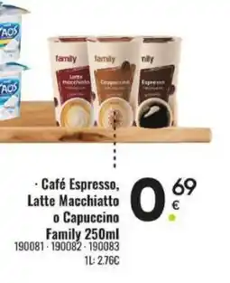 Family Cash FAMILY Café Espresso, Latte Macchiatto o Capuccino oferta