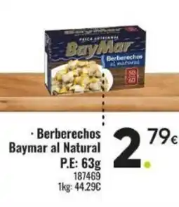 Family Cash Berberechos Baymar al Natural oferta