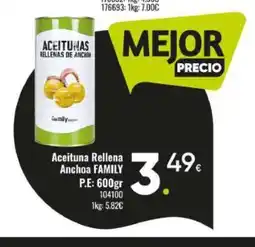 Family Cash FAMILY Aceituna Rellena Anchoa oferta