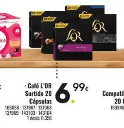 Family Cash L'OR Café Surtido 20 Cápsulas oferta