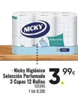 Family Cash NICKY Higiénico Selección Perfumado 3 Capas 12 Rollos oferta