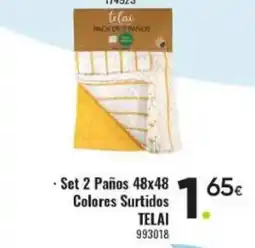 Family Cash TELAI Set 2 Paños 48x48 Colores Surtidos oferta