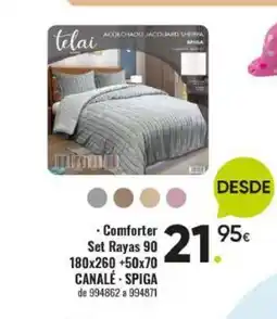 Family Cash Comforter Set Rayas oferta