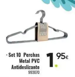 Family Cash Set 10 Perchas Metal PVC Antideslizante oferta