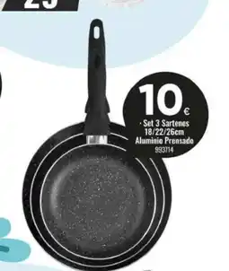 Family Cash Set 3 Sartenes 18/22/26cm Aluminio Prensado oferta