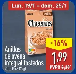 ALDI Anillos de avena integral tostados oferta