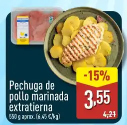 ALDI Pechuga de pollo marinada extratierna oferta