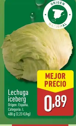 ALDI Lechuga iceberg oferta