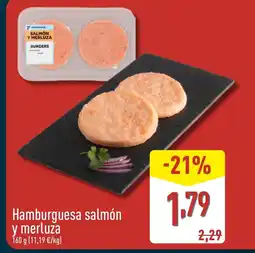 ALDI Hamburguesa salmón y merluza oferta