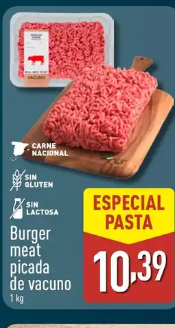 ALDI Burger meat picada de vacuno oferta