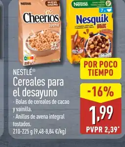 ALDI NESTLÉ Cereales para el desayuno oferta