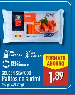 ALDI GOLDEN SEAFOOD Palitos de surimi oferta