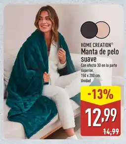 ALDI HOME CREATION Manta de pelo suave oferta