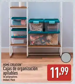 ALDI HOME CREATION Cajas de organización apilables oferta