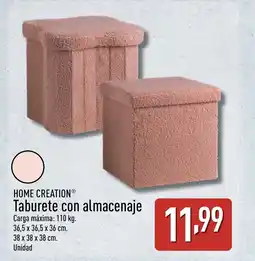 ALDI HOME CREATION Taburete con almacenaje oferta
