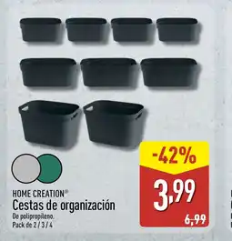ALDI HOME CREATION Cestas de organización oferta
