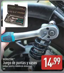 ALDI WORKZONE Juego de puntas y vasos oferta