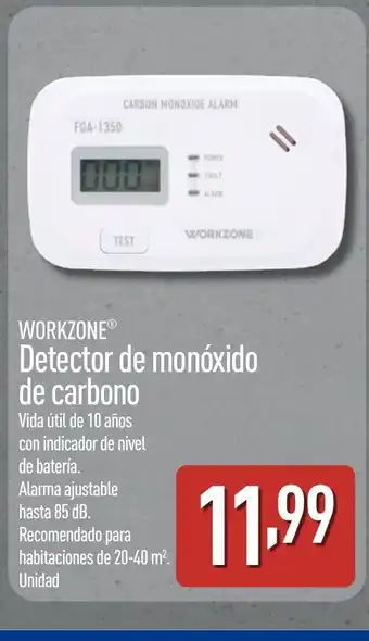 ALDI WORKZONE Detector de monóxido de carbono oferta