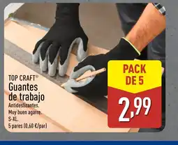ALDI TOP CRAFT Guantes de trabajo oferta