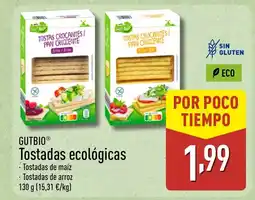 ALDI GUTBIO Tostadas ecológicas oferta