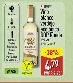 ALDI BLUME Vino blanco verdejo ecológico DOP Rueda oferta