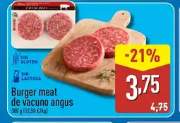 ALDI Burger meat de vacuno angus oferta
