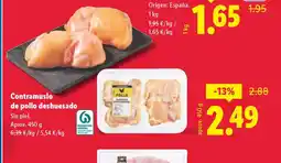Lidl Contramuslo de pollo deshuesado oferta