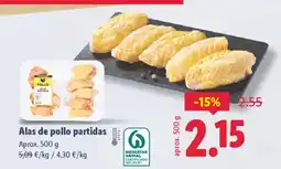 Lidl Alas de pollo partidas oferta