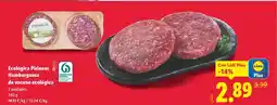 Lidl Ecológica Pirineos Hamburguesa de vacuno ecológica oferta