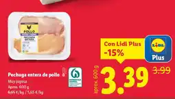 Lidl Pechuga entera de pollo oferta