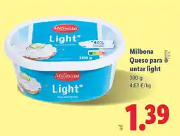 Lidl MILBONA Queso para untar light oferta