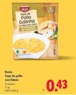 Lidl KANIA Sopa de pollo con fideos oferta