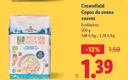 Lidl CROWNFIELD Copos de avena suaves oferta