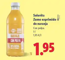 Lidl SOLEVITA Zumo exprimido de naranja oferta