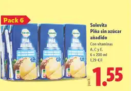Lidl SOLEVITA Piña sin azúcar añadido oferta