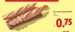 Lidl Barra rústica integral 100% oferta