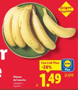 Lidl Plátano de Canarias oferta