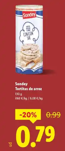Lidl SONDEY Tortitas de arroz oferta