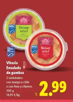Lidl VITASIA Ensalada de gambas oferta