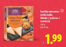 Lidl Surtido entrantes estilo indio (bhajis / pakoras / samosas) oferta