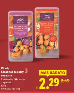 Lidl VITASIA Bocaditos de curry con salsa oferta