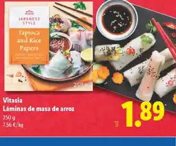 Lidl VITASIA Láminas de masa de arroz oferta