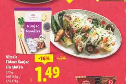 Lidl VITASIA Fideos Konjac sin gluten oferta