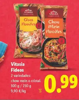 Lidl VITASIA Fideos oferta