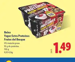 Lidl REINA Yogur Extra Proteínas Frutos del Bosque oferta