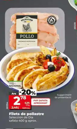 Dia SELECCIÓN DE DIA Filets de pollastre oferta
